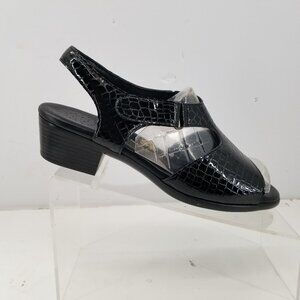 SAS Tripad Comfort Suntimer Womens Snake Print Slingback Sandals Sz 9.5 WW